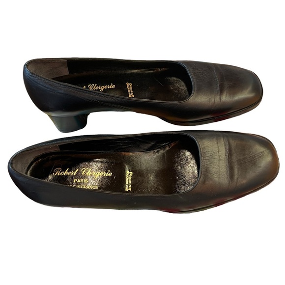 Robert Clergery black leather shoes made in Paris France. Size 7 - Picture 6 of 9